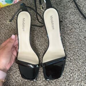 Black Kitten Heel Classic Shoes